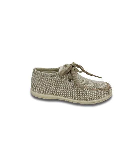 MOCASÍN NAUTICO LINO CON CORDONES