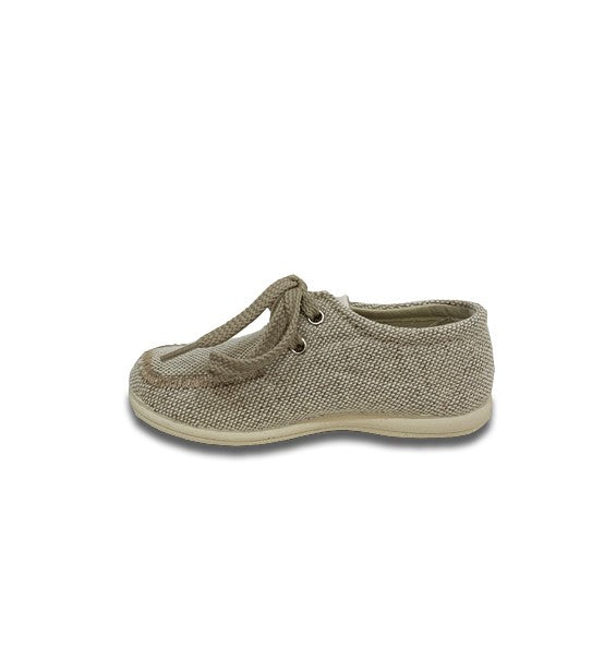 MOCASÍN NAUTICO LINO CON CORDONES
