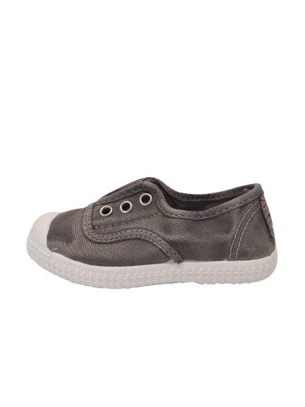 ZAPATILLAS LONA CON PUNTERA EFECTO DESGASTADO JR (27 AL 36)