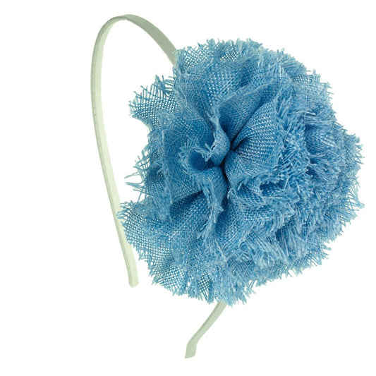 DIADEMA FLOR ENROLLADA RAFIA