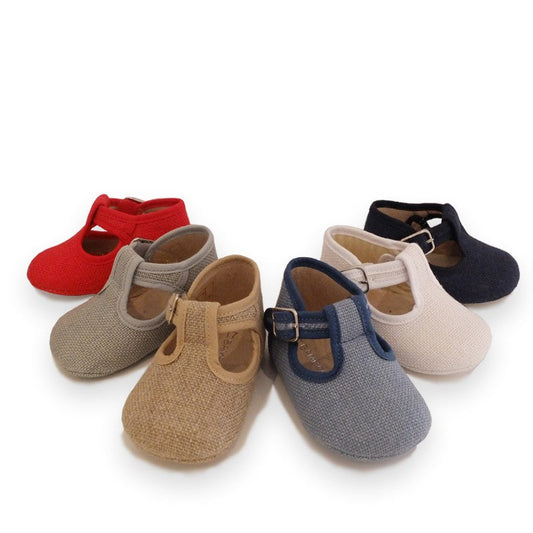 PEPITOS BEBÉ LINO VELCRO CON HEBILLA