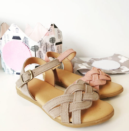 SANDALIAS TRENZA PIEL DE SERRAJE