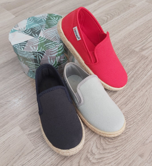 ALPARGATAS CON ELÁSTICO LONA Y YUTE